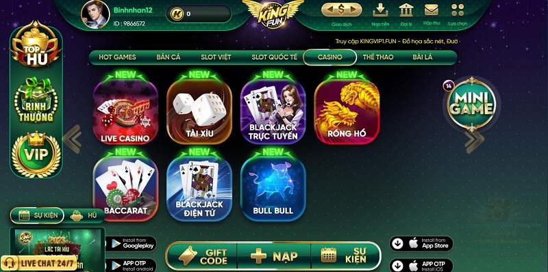 Game bài hay của cổng game