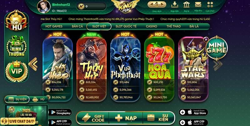 Slot game đỉnh cao hiện nay